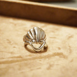 Clam Shell Ring Silver