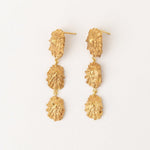 Carolina-De-Barros-statement-CONCHA-EARRINGS-Shell-Triple-Drop-Beach-Summer-Holiday-Jewellery-Textured-Seashell-organic-forms-demifine-gold-plater-sterling-silver