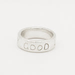 very-good-luck-ring-Keyes-engraved-band-chunky-wide-cigar-ring-lucky-charm-sterling-silver-handmade-london-cool-stacking-band-ring--GOLDEN-ShopGolden.co-Demifine-Jewellery-Destination-Contemporary-Curated-UK-Brands