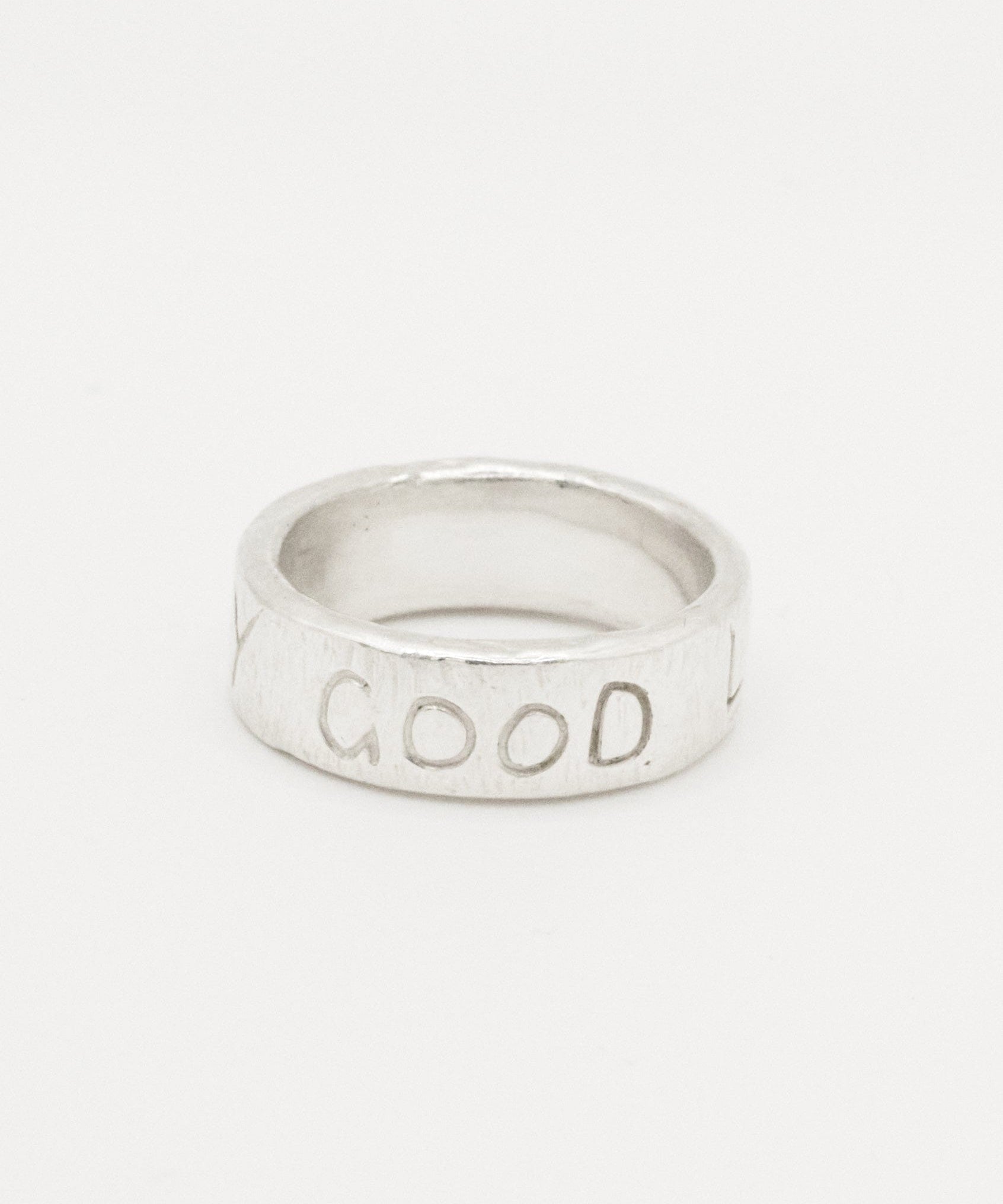 very-good-luck-ring-Keyes-engraved-band-chunky-wide-cigar-ring-lucky-charm-sterling-silver-handmade-london-cool-stacking-band-ring--GOLDEN-ShopGolden.co-Demifine-Jewellery-Destination-Contemporary-Curated-UK-Brands