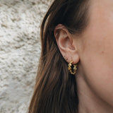 Milly-Maunder-Cova-mini-Pebble-Circle-Medium-Hoops-Wavey-wavy-Irregular-Rustic-18ct-Gold-Plated-Earrings-Hoop