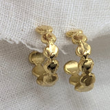 Milly-Maunder-Cova-mini-Pebble-Circle-Medium-Hoops-Wavey-wavy-Irregular-Rustic-18ct-Gold-Plated-Earrings-Hoop