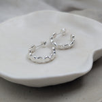 Milly-Maunder-Cova-Hoops-Earrings-Sterling-Silver-Minimal-Bubble-Circle-Disc-Pebble-Curve-Chunky-Medium-Hoop