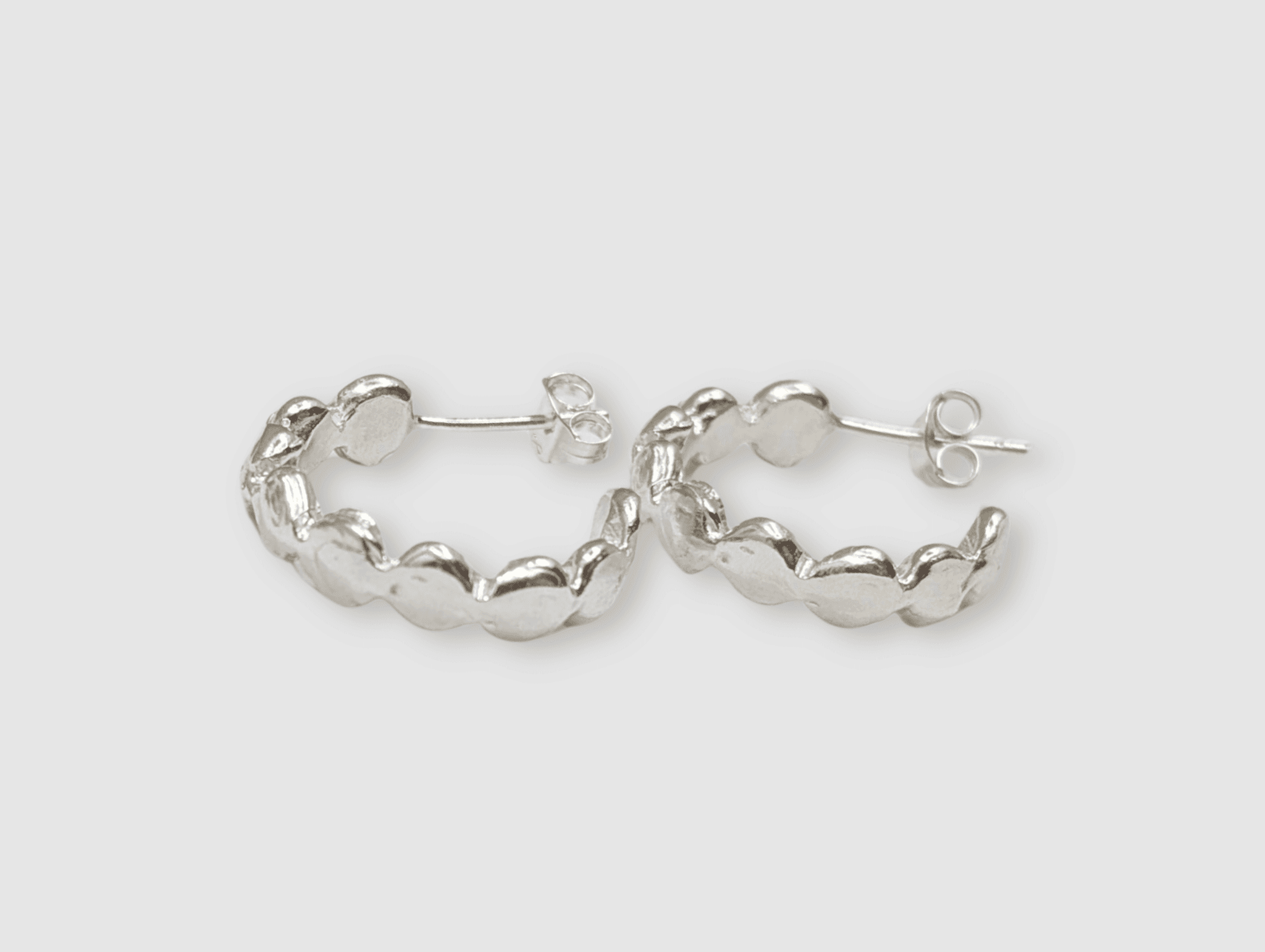 Milly-Maunder-Cova-Hoops-Earrings-Sterling-Silver-Minimal-Bubble-Circle-Disc-Pebble-Curve-Chunky-Medium-Hoop