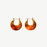 Miss-Cecilia-London-Crescent-Amber-Resin-Hoop-Chunky-Earrings-Stone-Cool-Brown-Marble-Summer-Style-Timeless-Jewellery-DemiFine-Contemporary