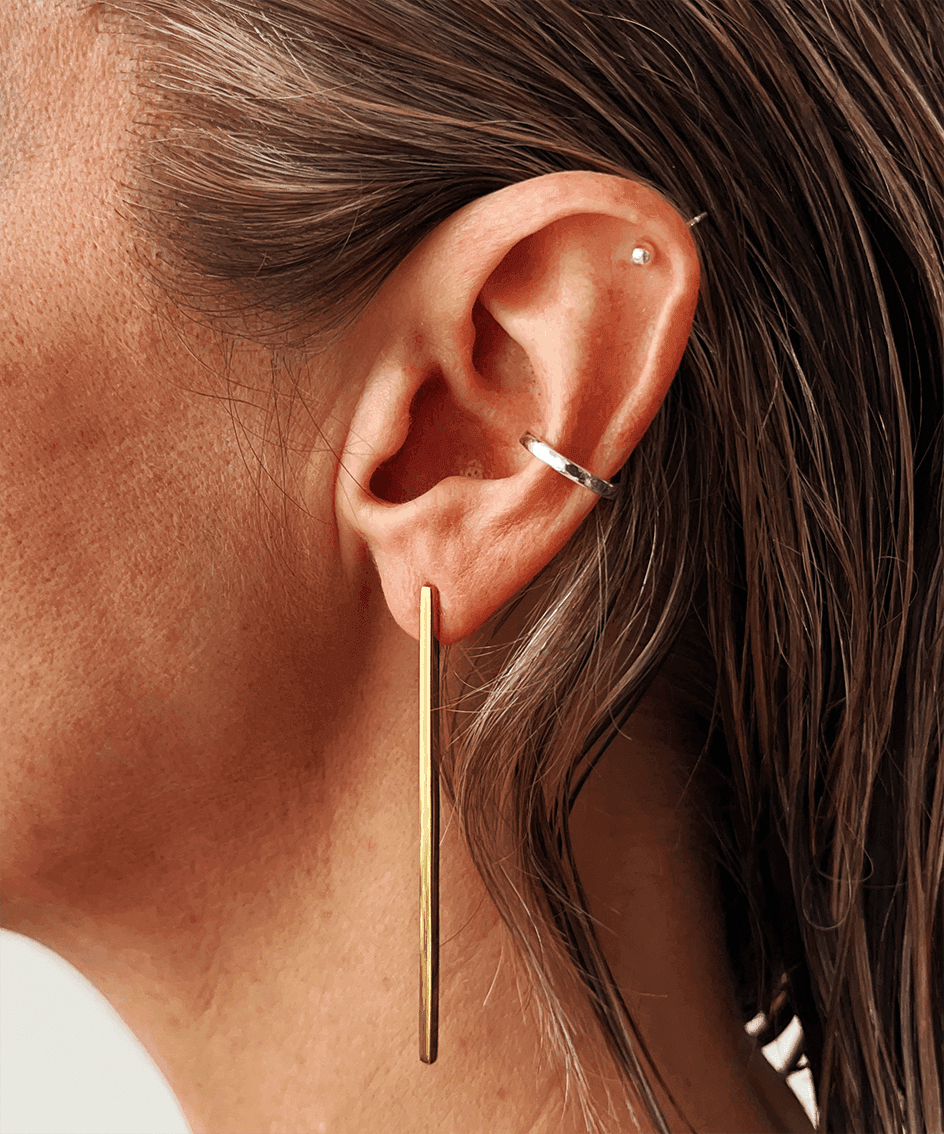 Uniform-Jewellery-Crux-Gold-Vermeil-Bar-Rectangle-Maxi-Drop-Dangle-Stud-Minimal-Sleek-Statement-Earrings