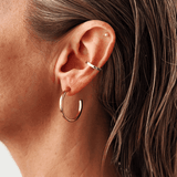 Crux Gold Midi Maxi Hoops - Golden