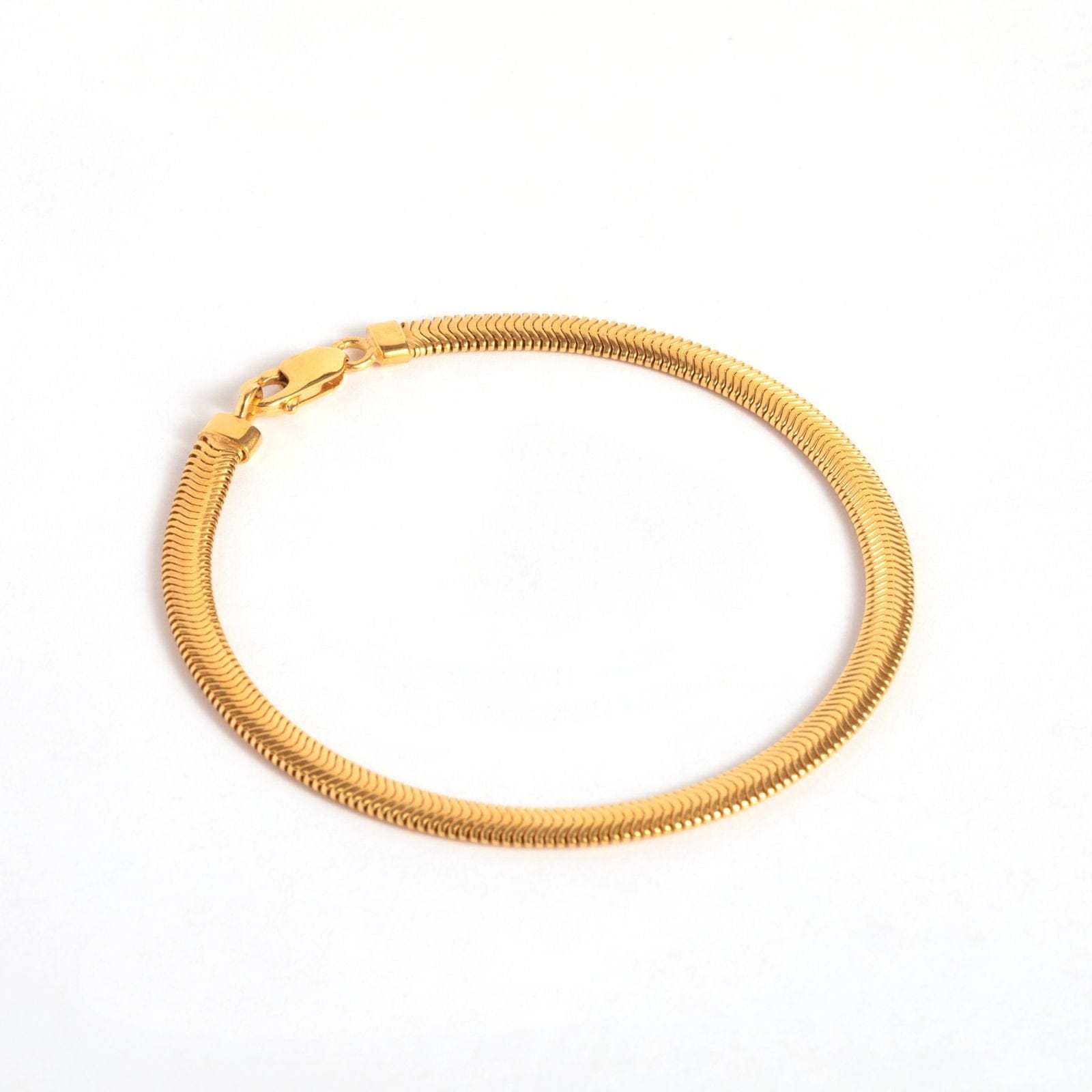 Uniform-Jewellery-Crux-Gold-Vermeil-Snake-Chain-chunky-Minimal-Sleek-Bracelet