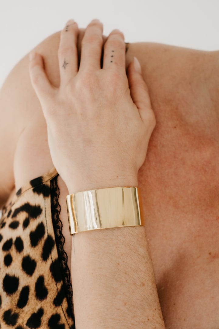 Uniform-Jewellery-Crux-Gold-Vermeil-Sleek-Chunky-Statement-Oversized-Wrist-Cuff-Bracelet-Bangle