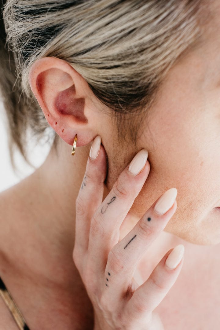Crux Mini Gold Hoops - Golden
