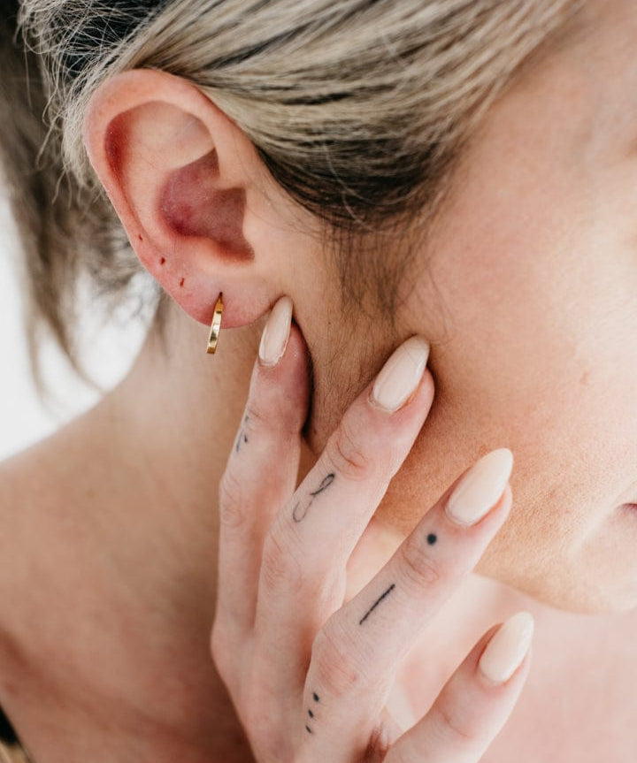 Crux Mini Gold Hoops - Golden