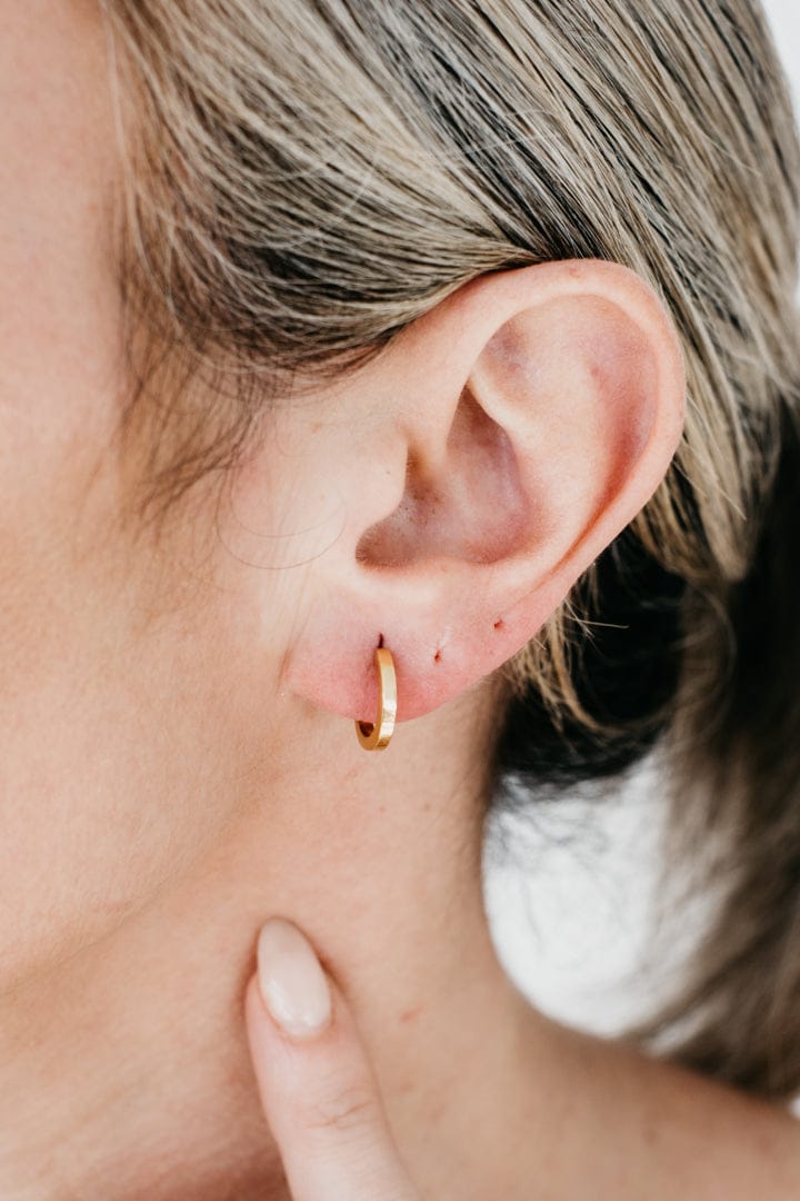 Crux Mini Gold Hoops - Golden