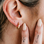 Crux Mini Gold Hoops - Golden