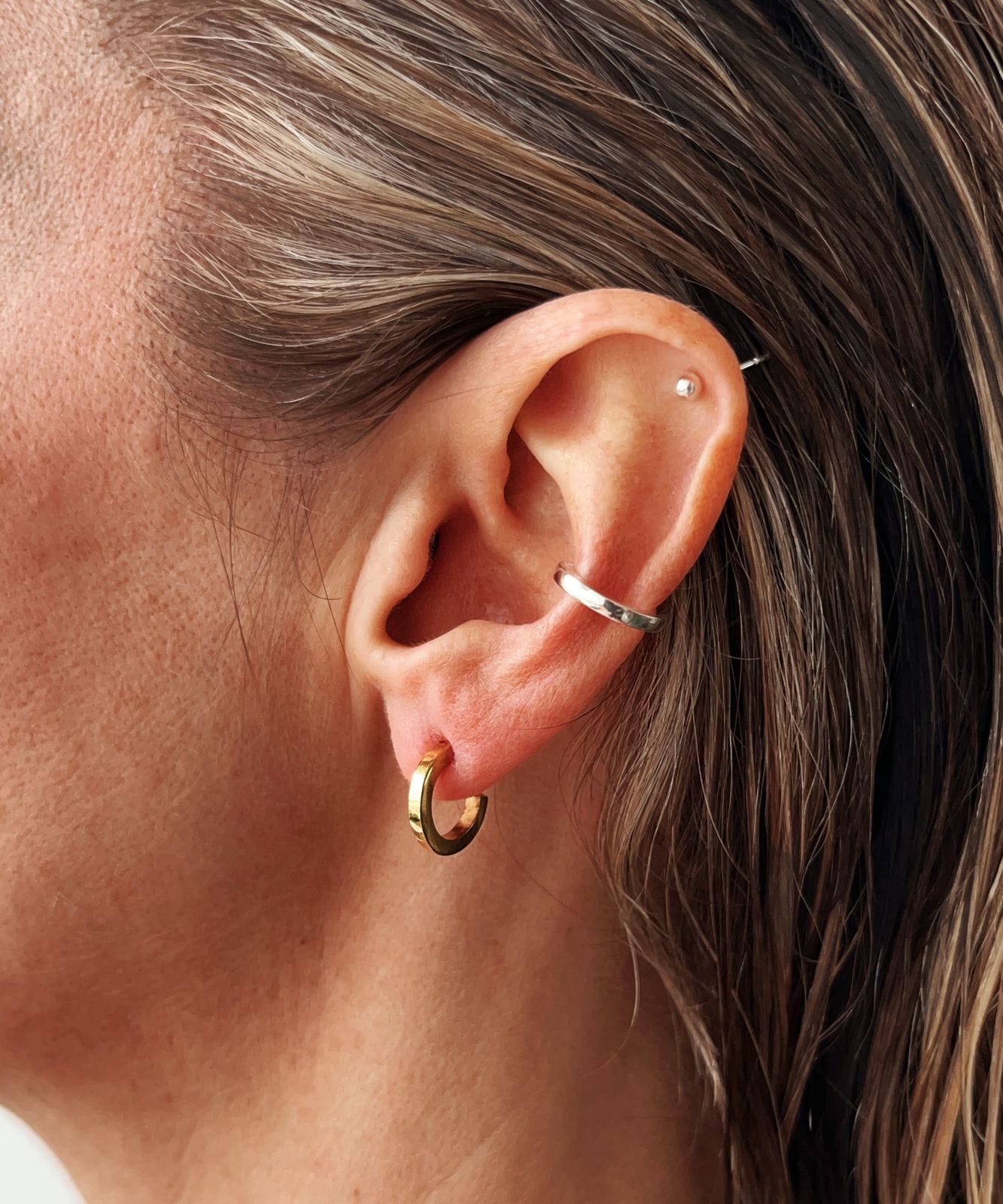 Crux Mini Gold Hoops - Golden
