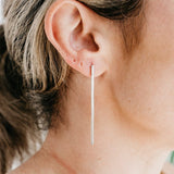 Uniform-Jewellery-Crux-Sterling-Silver-Maxi-Drop-Stud-Stick-Bar-Earrings