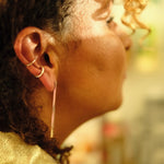 Uniform-Jewellery-Crux-Sterling-Silver-Maxi-Drop-Stud-Stick-Bar-Earrings