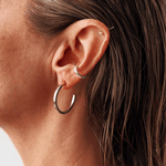 Crux Sterling Silver Midi Maxi Hoops - Golden
