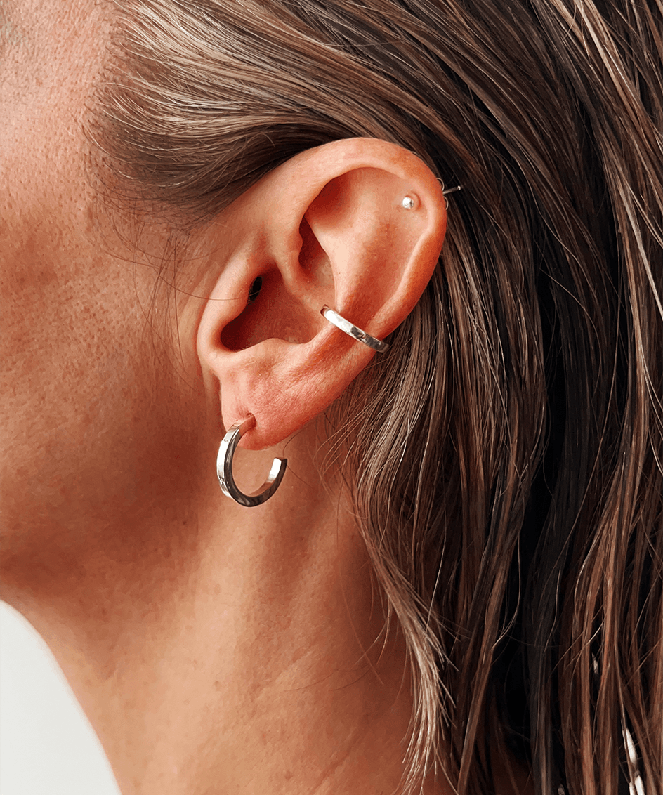 Uniform-Jewellery-Crux-Sterling-Silver-Midi-Medium-Hoops-Hoop-Earrings-Chunky-Square