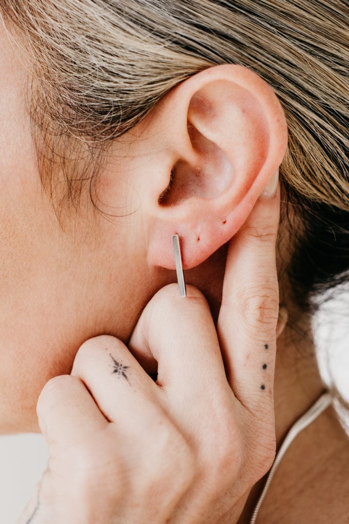 Uniform-Jewellery-Crux-Sterling-Silver-Mini-Bar-Rectangle-Drop-Stud-Earrings3