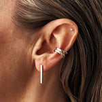 Uniform-Jewellery-Crux-Sterling-Silver-Mini-Bar-Rectangle-Drop-Stud-Earrings