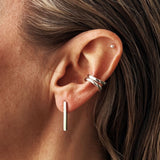 Uniform-Jewellery-Crux-Sterling-Silver-Mini-Bar-Rectangle-Drop-Stud-Earrings