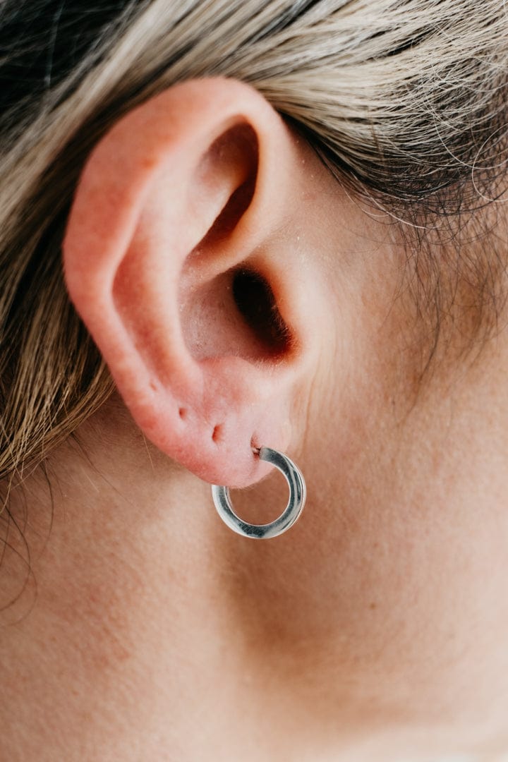 Crux sterling silver mini hoops - Golden