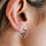 Crux sterling silver mini hoops - Golden