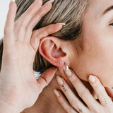 Crux sterling silver mini hoops - Golden