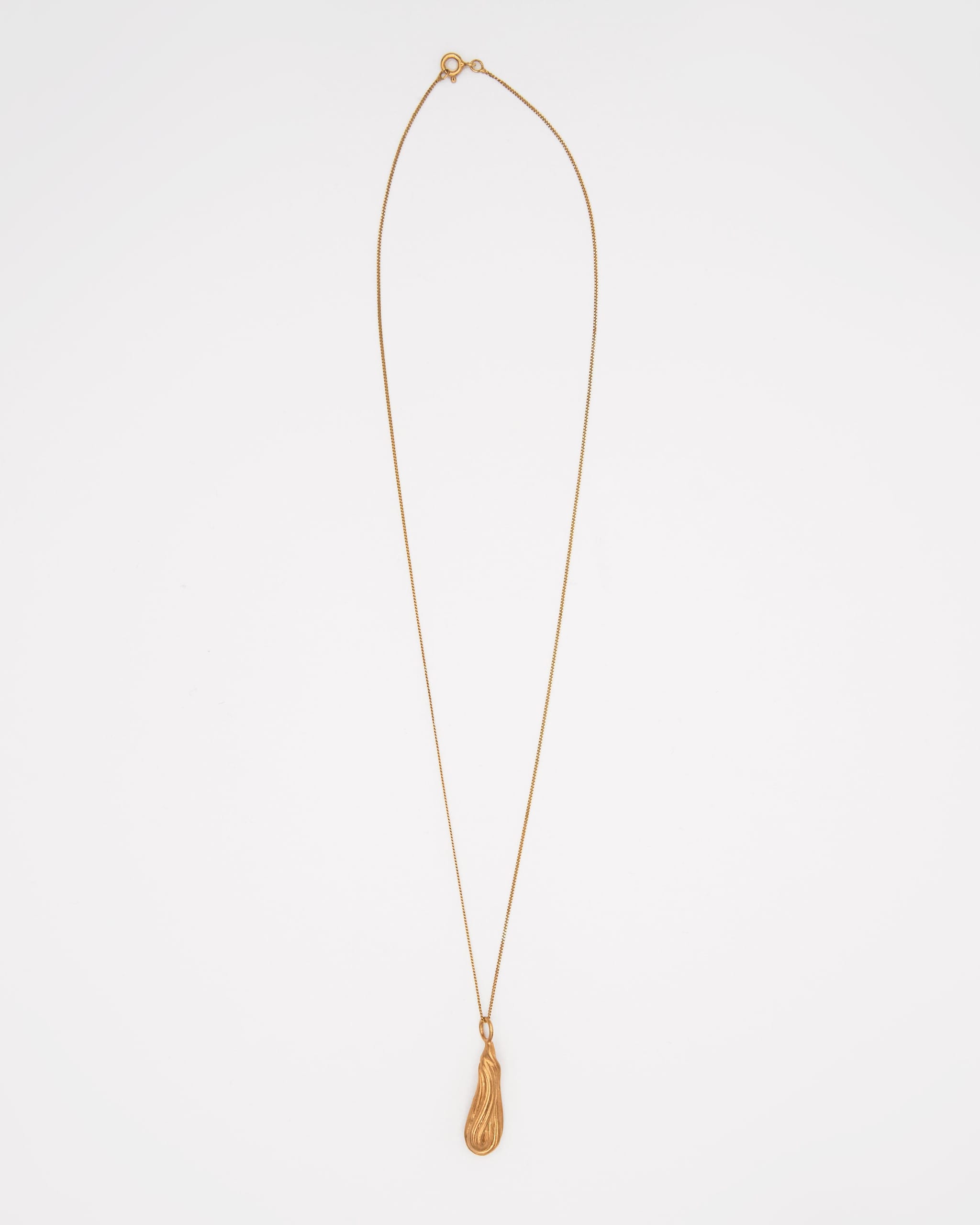 Carolina-de-Barros-Cumaru-Oversized-TearDrop--Drop-Pendant-Necklace-Gold-Plated-18ct-Sterling-Silver