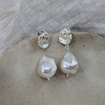 Milly-Maunder-Dara-Pearl-Stud-Drop-Earrings-Sterling-Silver-Boho-Textured-Vintage-Inspired-Beach-Summer-Jewellery-Demifine