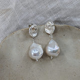 Milly-Maunder-Dara-Pearl-Stud-Drop-Earrings-Sterling-Silver-Boho-Textured-Vintage-Inspired-Beach-Summer-Jewellery-Demifine