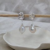 Milly-Maunder-Dara-Pearl-Stud-Drop-Earrings-Sterling-Silver-Boho-Textured-Vintage-Inspired-Beach-Summer-Jewellery-Demifine