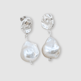 Milly-Maunder-Dara-Pearl-Stud-Drop-Earrings-Sterling-Silver-Boho-Textured-Vintage-Inspired-Beach-Summer-Jewellery-Demifine