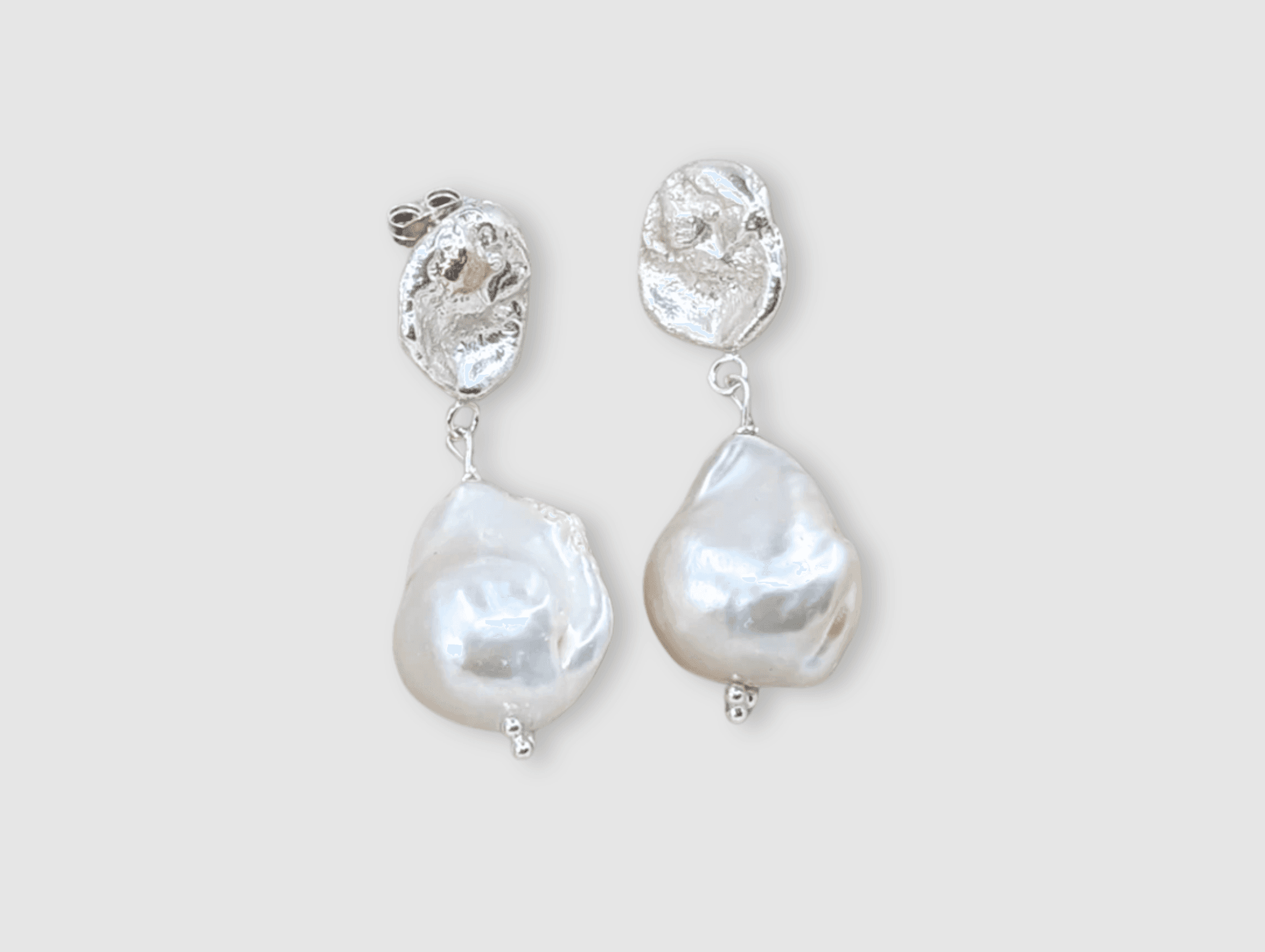 Milly-Maunder-Dara-Pearl-Stud-Drop-Earrings-Sterling-Silver-Boho-Textured-Vintage-Inspired-Beach-Summer-Jewellery-Demifine