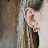 Milly-Maunder-Dara-Studs-Earrings-Stud-18ct-Gold-Plated-Small-Statement-Disc-Coin-Textured-Organic-Molten