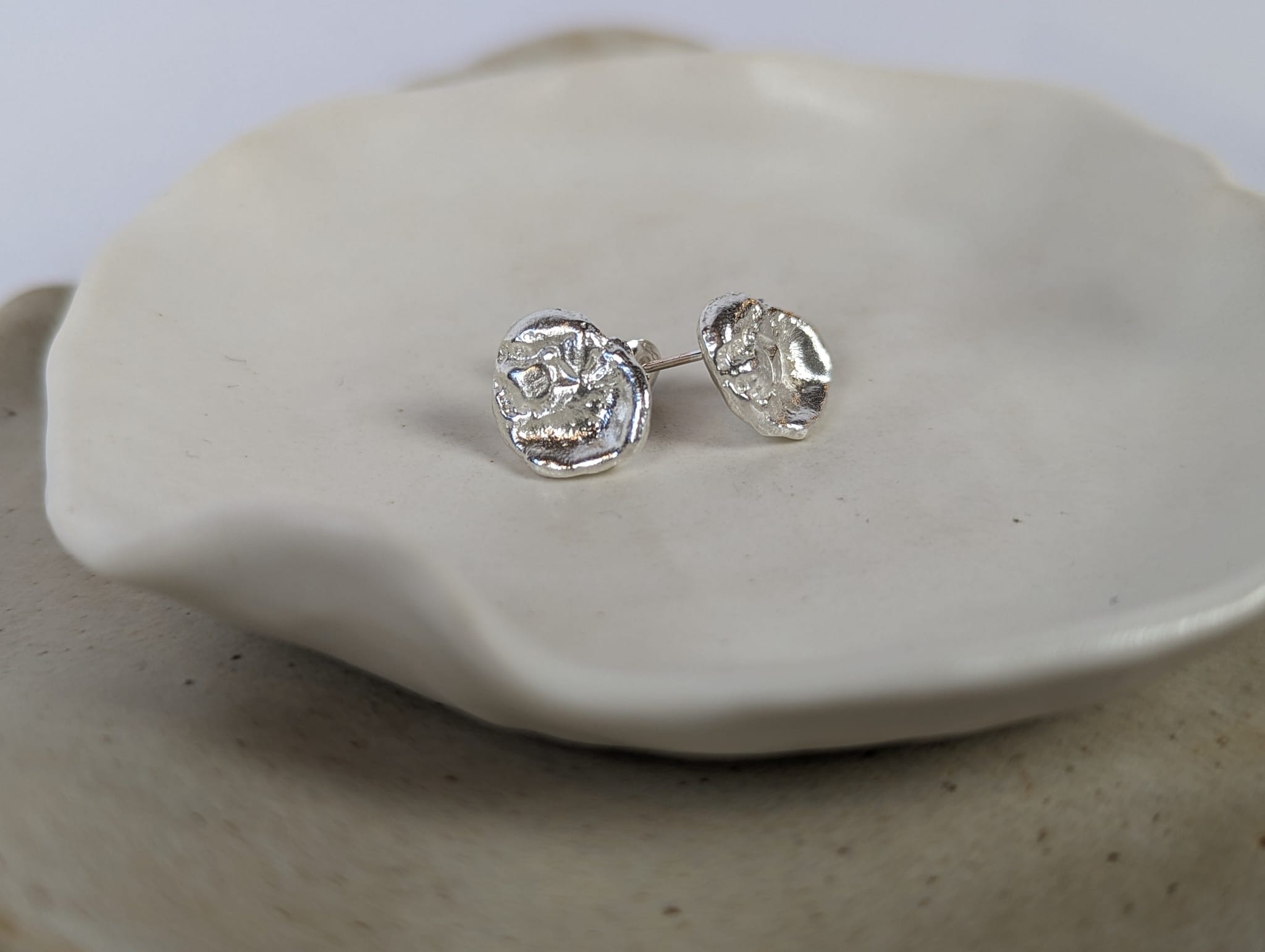 Milly-Maunder-Dara-Studs-Organic-Rustic-Textured-Antique-Vintage-Oval-Stud-Earrings-Sterling-Silver