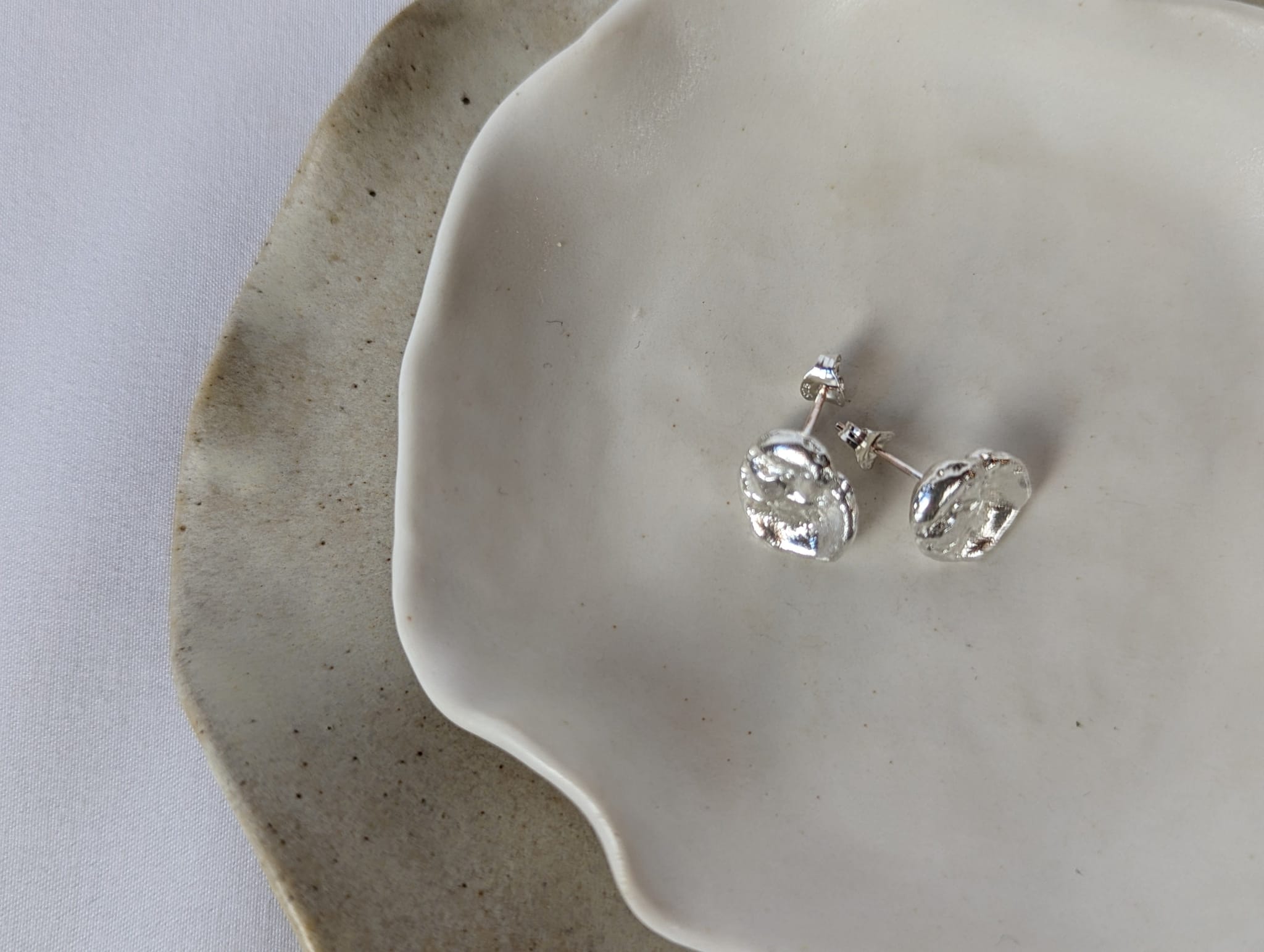 Milly-Maunder-Dara-Studs-Organic-Rustic-Textured-Antique-Vintage-Oval-Stud-Earrings-Sterling-Silver