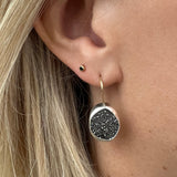 Daria Black Druzy Earrings