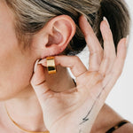 Uniform-Jewellery-Dee-Oversized-Statement-Gold Hoops-Chunky-Sleek-Hoop-Earrings-Vermeil