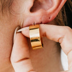 Uniform-Jewellery-Dee-Oversized-Statement-Gold Hoops-Chunky-Sleek-Hoop-Earrings-Vermeil