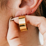 Uniform-Jewellery-Dee-Oversized-Statement-Gold Hoops-Chunky-Sleek-Hoop-Earrings-Vermeil