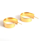 Uniform-Jewellery-Dee-Oversized-Statement-Gold Hoops-Chunky-Sleek-Hoop-Earrings-Vermeil