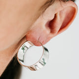 Uniform-Jewellery-Dee-Sterling-Silver-Sleek-Oversized-Chunky-Minimal-Hoops-Hoop-Earrings