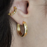 Junk-Jewels-Disco-Multi-Rainbow-Gemstone-Stone-Star-Hoop-Hoops-Earrings-Gold-Silver