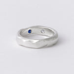 duo-flow-band-ring-KEYES-Gemstone-Stone-Sterling-Silver-Double-Two-Stone-Ruby-Alexandrite-Sapphire-Aqua Spinel-Blue-Green-Red-Pink-Light-Sky-Chunky-Bold-Stackable-Golden-Demifine-Jewellery-London-Brands