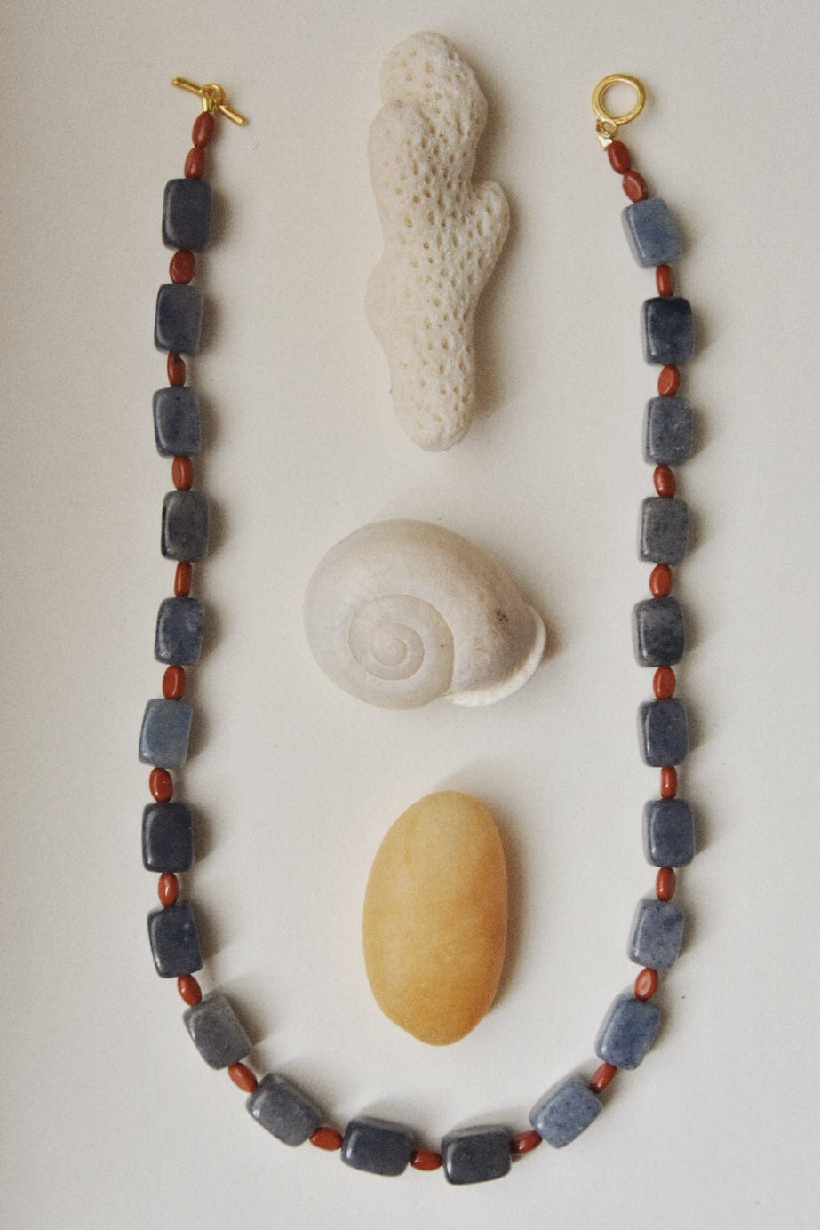 Kan-Studio-Red-Jasper-Blue-Aventurine-Chunky-Gemstone-BEaded-Necklace-Bead-Toggle-Clasp-Handmade-London-Cool-Summer-Jewellery-Balancing-Grounding-Balance-Stone-Natural-Beads-Statement-Fiona-Necklace