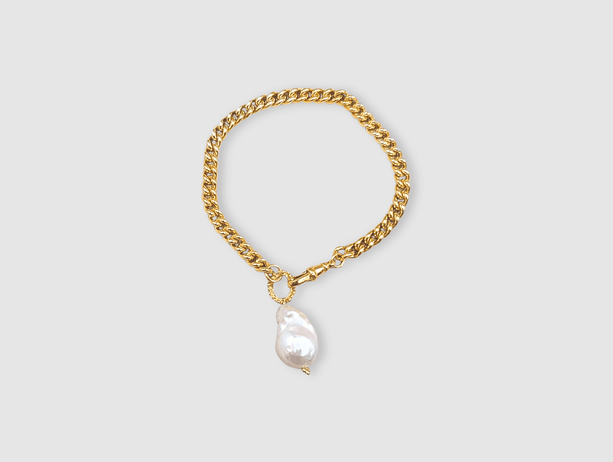 Fireball Baroque Pearl Bracelet Gold - Golden