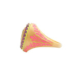 Apres-Youth-Heart-Pink-Green-Purple-Peridot-Enamel-Gold-Vermeil-Statement-Cocktail-Ring