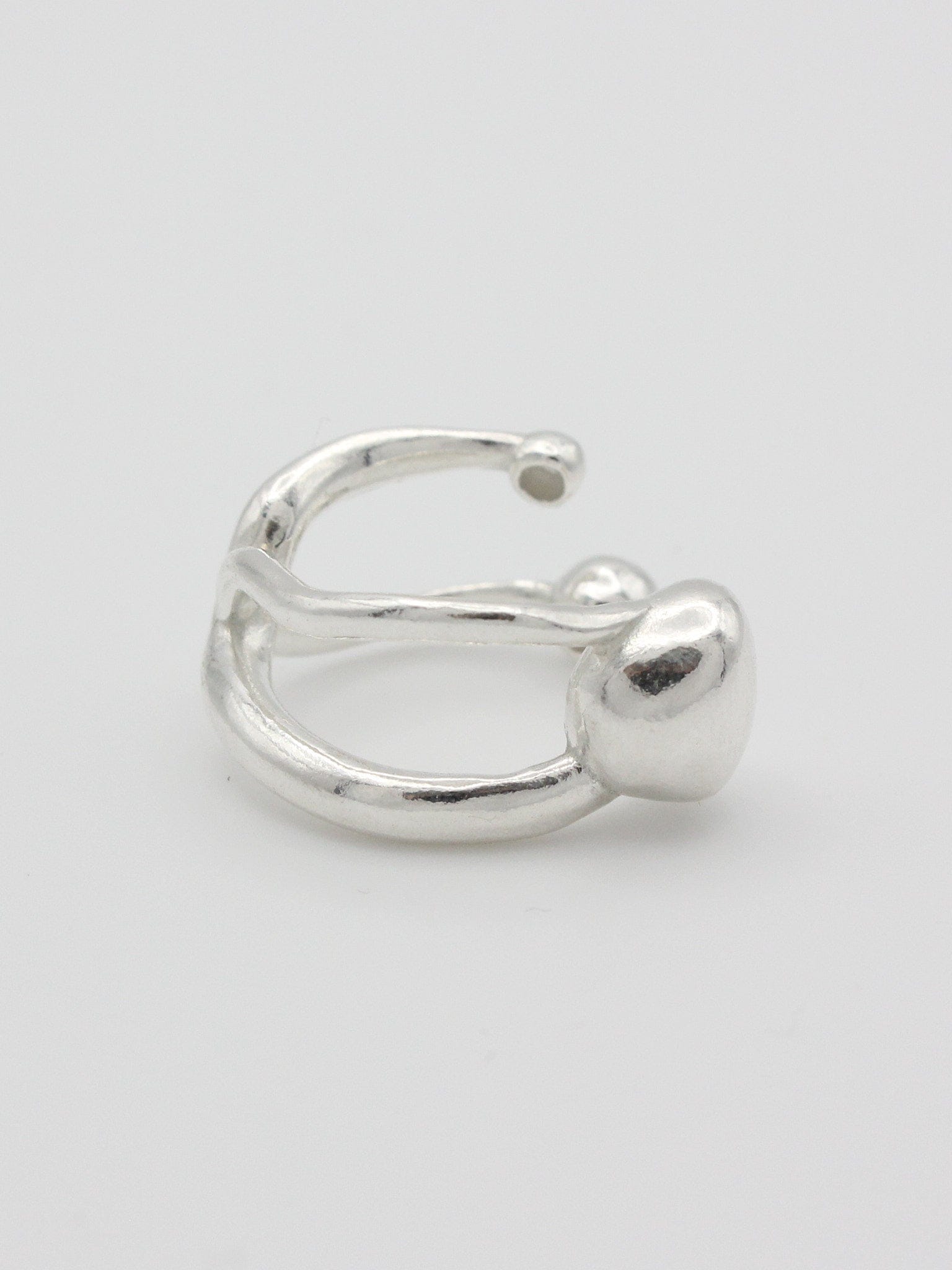 floater-ring-keyes-delicate-sculptural-design-bubble-sphere-open-wide-statement-chunky-shape-movement-understated-cool-sterling-silver-handmade-london-stacking-band--GOLDEN-ShopGolden.co-Demifine-Jewellery-Destination-Contemporary-Curated