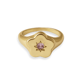 Junk-Jewels-Flower-Power-Signet-Ring-Gold-Purple-Gemstone-Statement-Cocktail-Cool